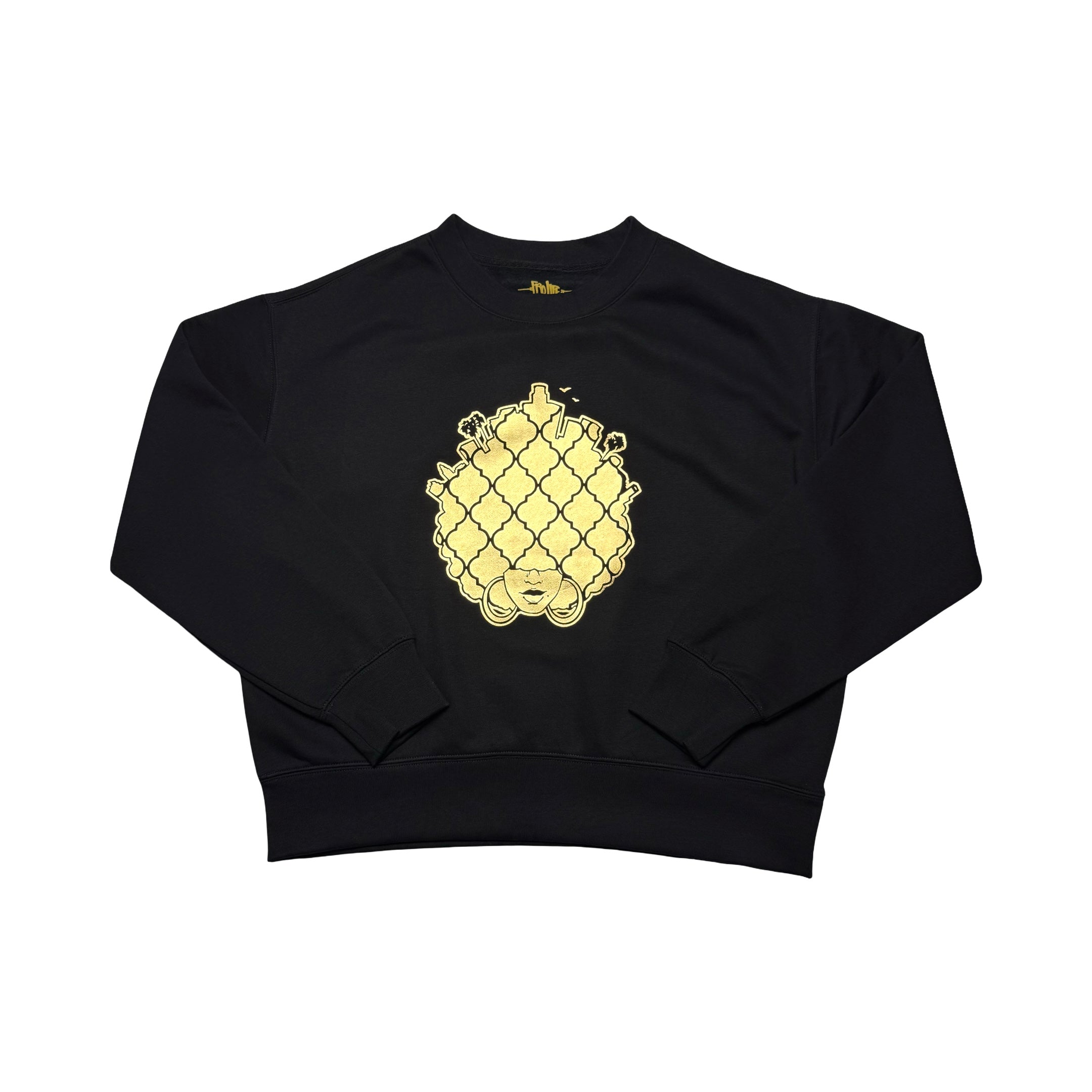 Gold Foil Fro Life Women’s Crop Sweatshirt